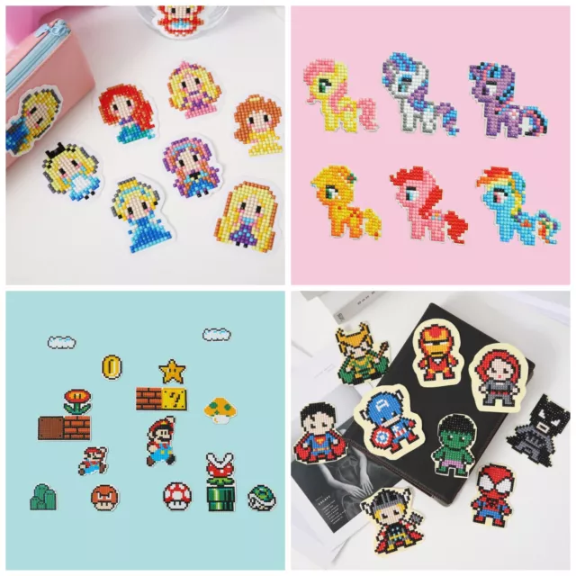 5D DIY Diamond Painting Sticker Kits Avengers My Little Pony Princess Mario