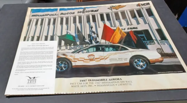 1997 Oldsmobile Aurora Indy Indianapolis 500 Car Poster Sealed