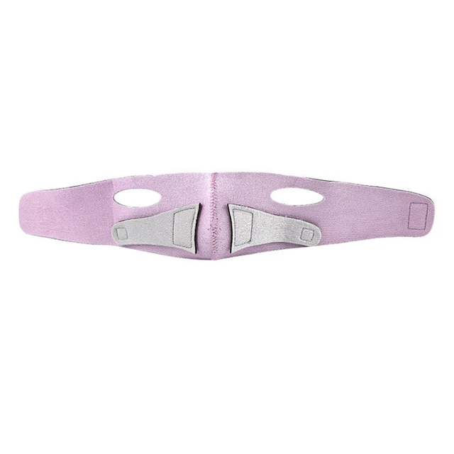 Imitación de tela cara vendaje adelgazante violeta