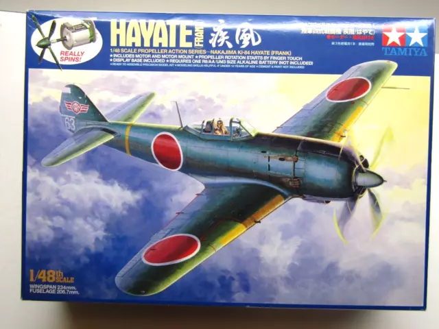 Tamiya 1:48 Nakajima Ki84-1A Hayate (Frank) Model Kit # 61501 Propeller Action