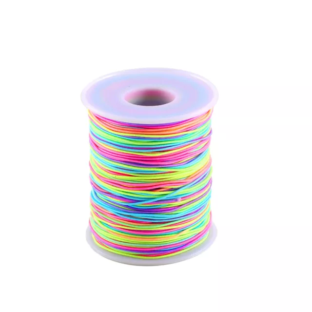 DIY Rainbow Coloured Nylon Cord String Thread Macrame Knot Braided Craft HaFU