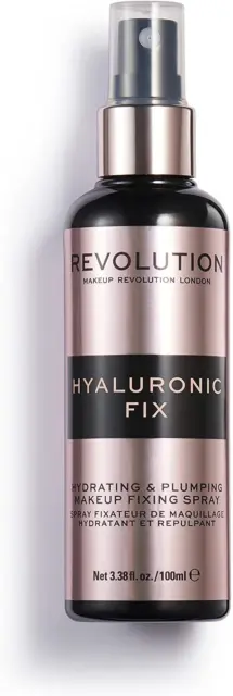 Makeup Revolution, Spray Fixateur À L'Acide Hyaluronique, 100 Ml