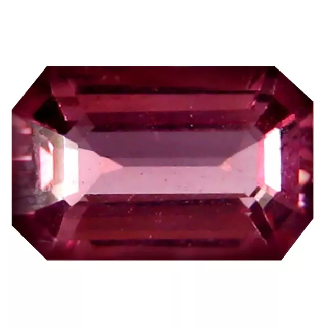 0.89 ct AAA+ First-class Octagon Shape (7 x 4 mm) Pinkish Red Rhodolite Garnet