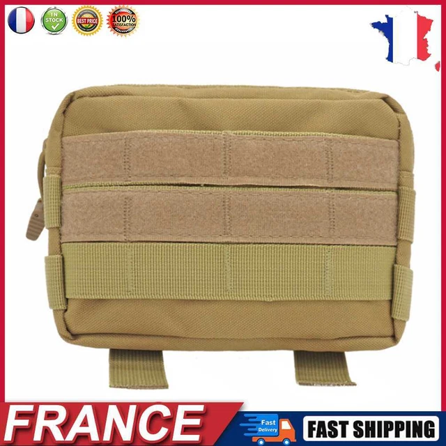 Nylon Mini Molle Modular Utility Pouch Attachment Waist Phone Bag (Khaki) fr