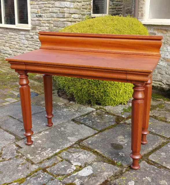 Sympathetically Restored Victorian Mahogany Hall Side Table with central drawer