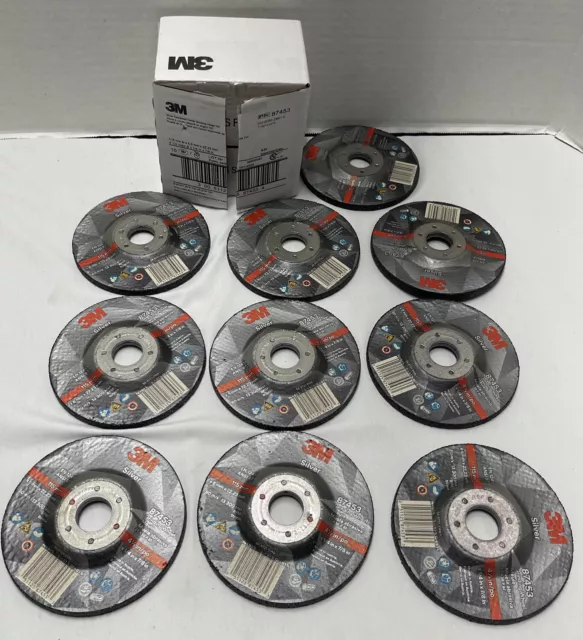 3M 87453 Grinder Disc Grinding Wheel 10 pack 4-1/2" x 1/4" x 7/8" T27