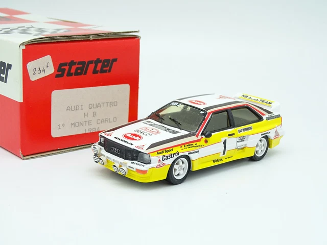 Starter Audi Quattro Monte Carlo 1983 – Miniature 1/43 – Résine – Collection