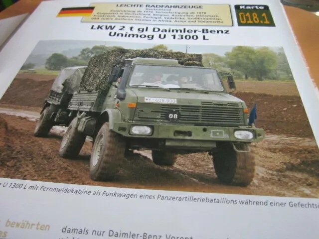 Militärfahrzeuge Archiv leichte Radkfz 18.1 Unimog U 1300L Deutschland