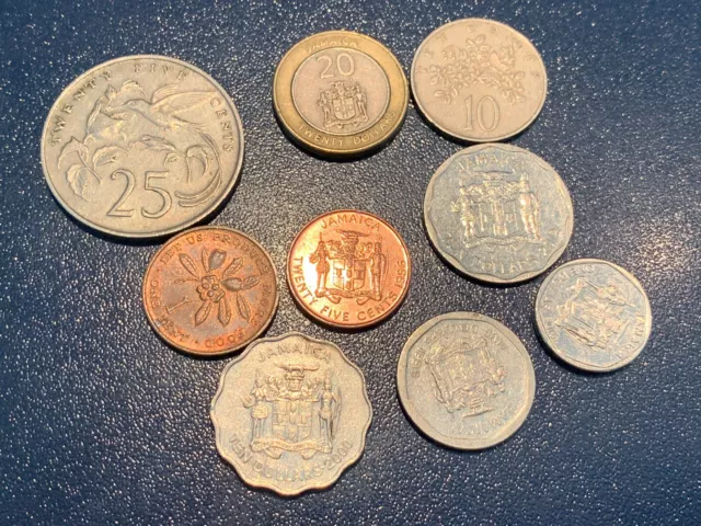 Jamaika -Jamaica Münzen - Coins 9 Verschiedene aus dem Umlauf