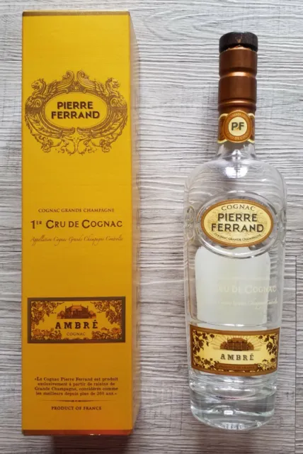 Pierre Ferrand 1er Cru DE Cognac France Ambre 0,7 Liter Deko Leer Sammler