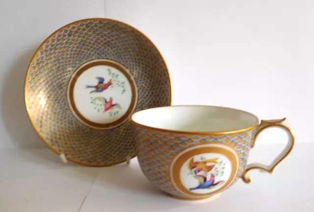 Antique European Minton ? Porcelain Cup And Saucer Probably A Sevres Replacement