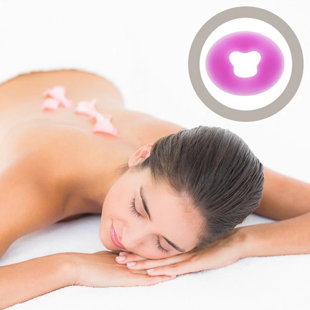 1 pz cuscino foro a forma di U massaggio viso sonno cuscino sdraiato cuscino in silicone per