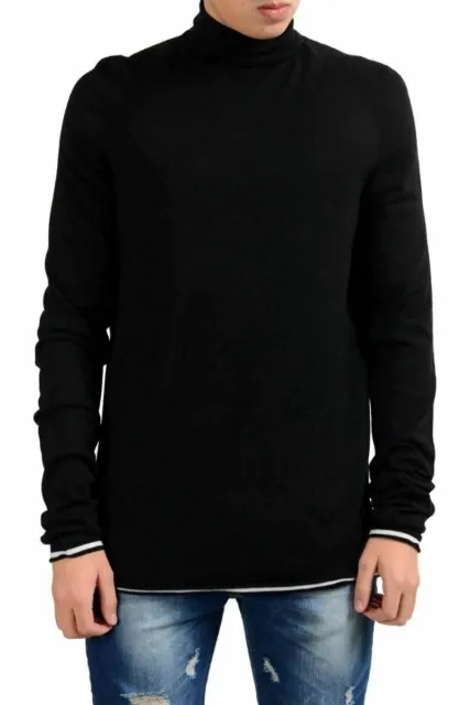 Haider Ackermann Men's 100% Wool Black Turtleneck Light Sweater Size S M