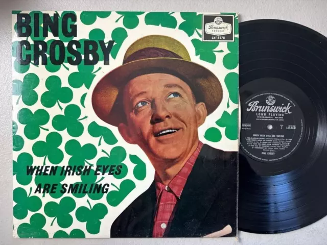 BING CROSBY - WHEN IRISH EYES ARE SMILING Vinyl LP (EX/EX) LAT8278