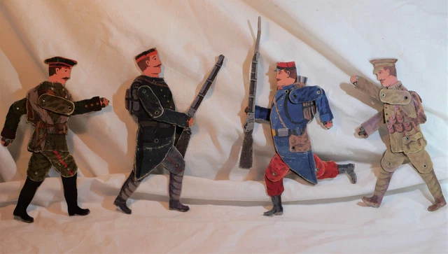 Anciens Soldats De Plomb Et étain Avec Décor – Jouet Cirque Vers 1900