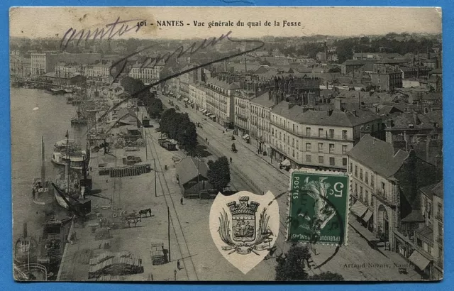 CPA: Nantes -Vue général du quai de la Fosse