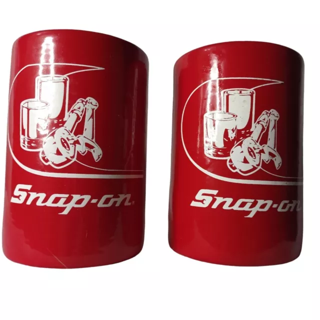 Lot 2 Kool Man beer soda Snap On AD can sleeve red white logo with tool icon VTG