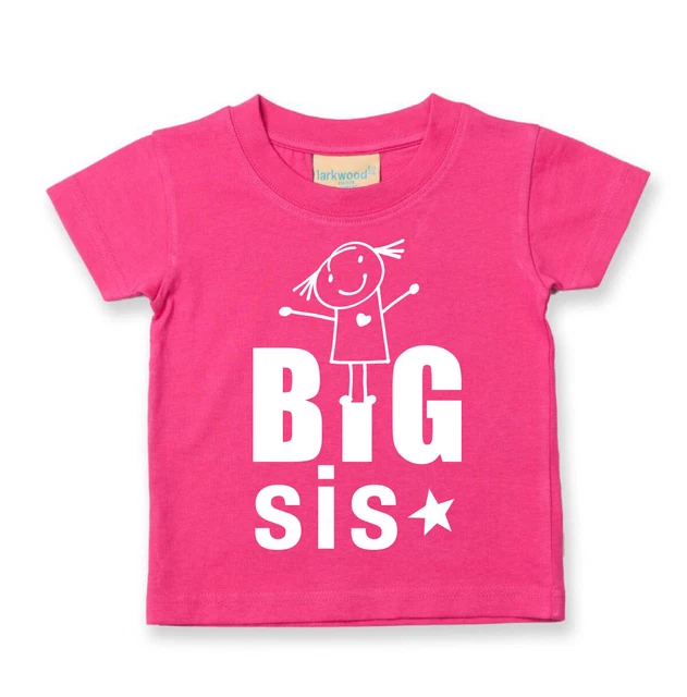 Maglietta Big Sis bambino bambino disponibile nelle taglie da 0-6 mesi a 14-15 anni va