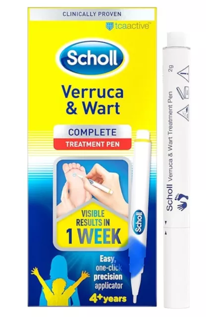 SCHOLL Verruca & Wart Treatment Pen Easy One Click Applicator