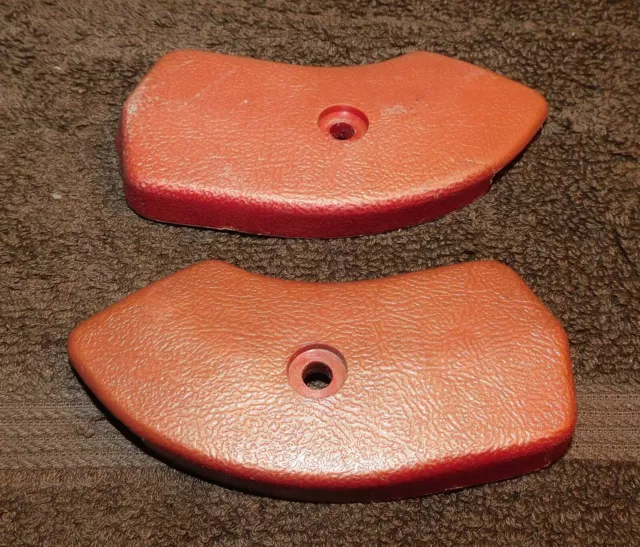 1965 1966 1967 Mustang GT GTA Shelby Cougar Xr7 ORIG LH+RH RED SEAT HINGE COVERS