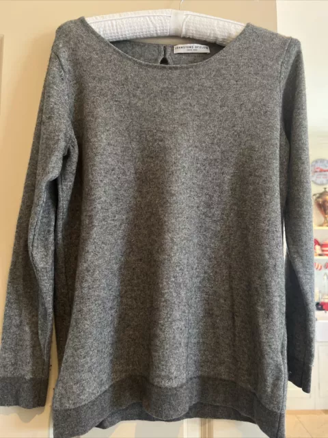 Johnstons of Elgin Cashmere/Silk Grey Women’s Jumper Size Medium