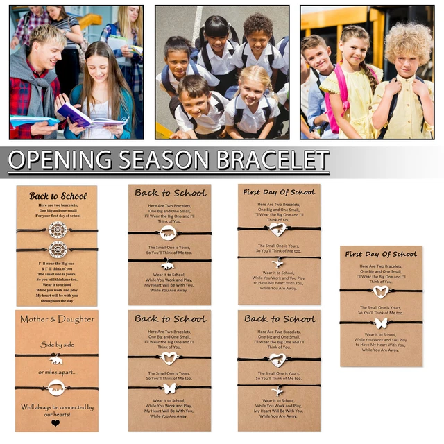 Bracciale Primo Giorno di Scuola Set Ritorno a Scuola Regalo Perfetto per B