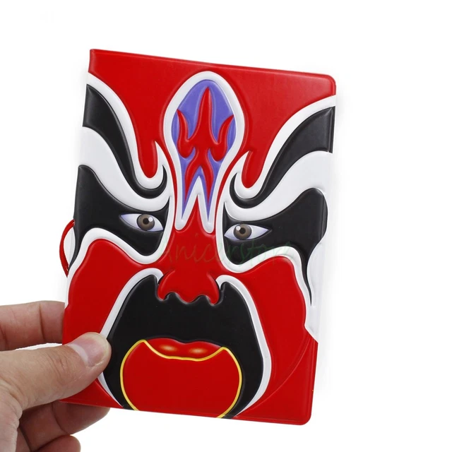 Chinese Style Beijing Opera Art Passport Holder Protect Cover Trip Document Case 2
