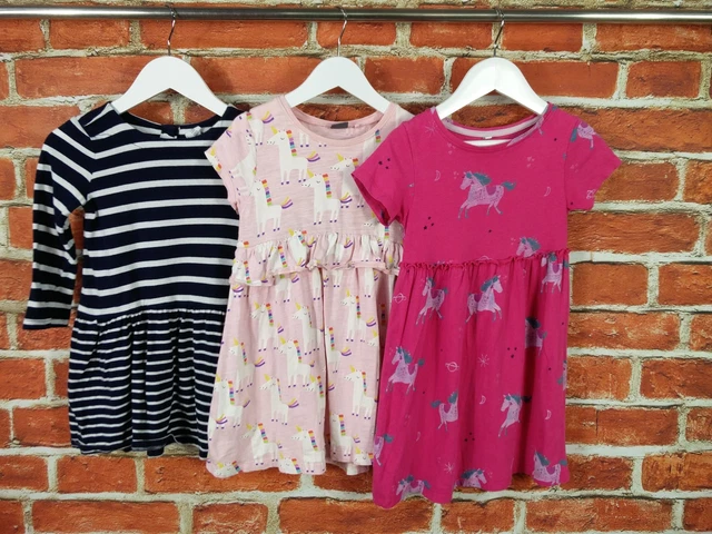 Pacchetto Abito Ragazze Età 3-4 Anni Bluezoo Gap Next Jersey Set Unicorno Bambini 104Cm