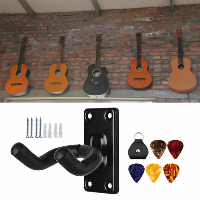 Gitarren-Wandhalter, Gitarren-Wandhalterung für Bass, Akustik- und E-Gitarre