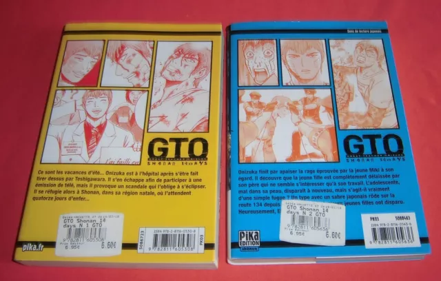 Manga GTO Shonan 14 Days Tome 1 et 2 FR [Pika Edition] *JRF 2