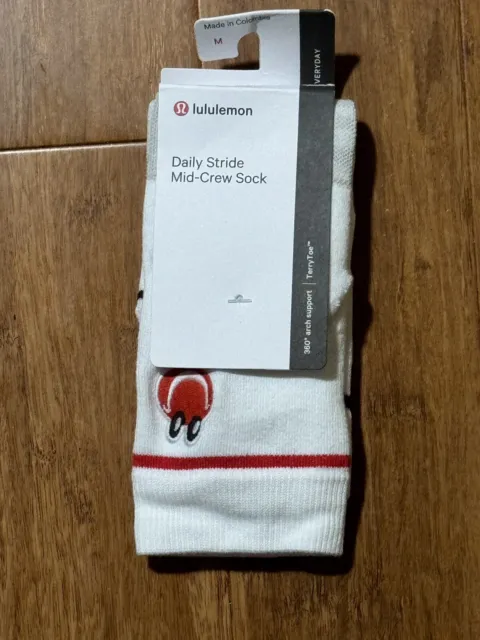 Lululemon Daily Stride Mid-Crew Sock White  Medium NWT