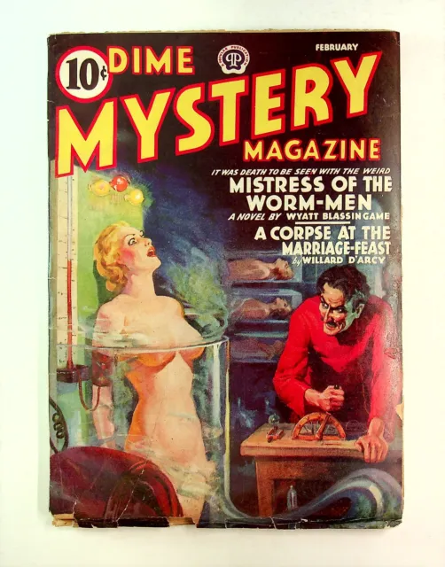 Dime Mystery Magazine Pulp Feb 1940 Vol. 22 #3 VG