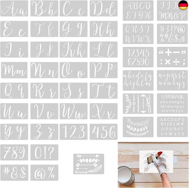  Foto zu BUCHSTABEN SCHABLONE ZEICHENSCHABLONE Schablonen zum Malen Vintage Groß 