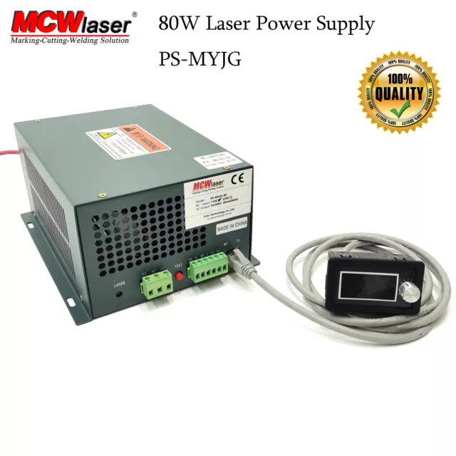 CO2 Laser Power Supply MYJG50W/80W for 50W/80W CO2 Laser Engraver & LaserTube