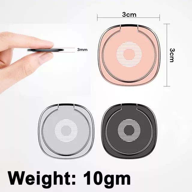 Mobile Phone Ring Finger Holder Car Mount Ring Magnetic Metal Hook Stand Grip AU 2