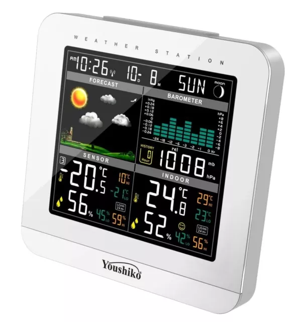 Weather Station with MSF Radio Control Clock ( UK Version ) indoor / outdoor