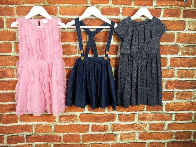 Girls Bundle Age 3-4 Years Next Mothercare Pinafore Dress Summer Party Set 104Cm