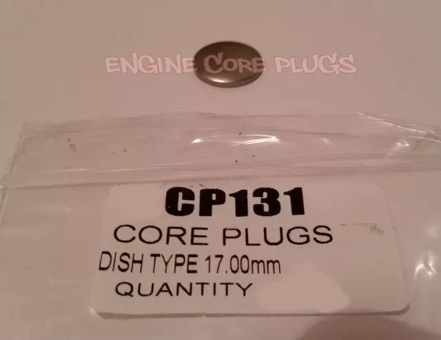 17mm Dish type core plug | Freeze plug | Expansion | Frost | Welch plug