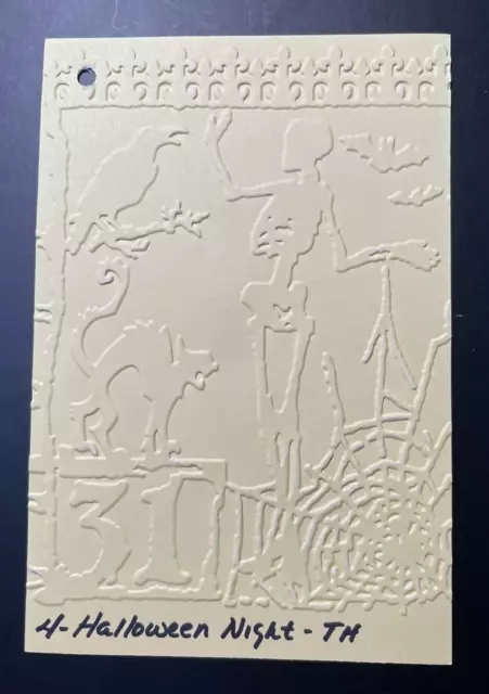 Carpeta En Relieve Tim Holtz/Sizzix ""Noche De Halloween"" - Halloween - Retirado - Difícil De Encontrar