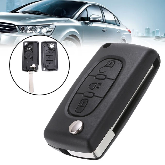 3 Button Flip Remote Key Fob Case Shell fits for Citroen C2 C3 C5 C6 C4 Picasso