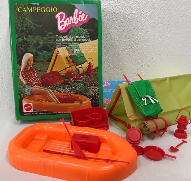 BARBIE CAMPEGGIO 1974 GIOCO VINTAGE RARISSIMO -  Barbie camping Vintage Game