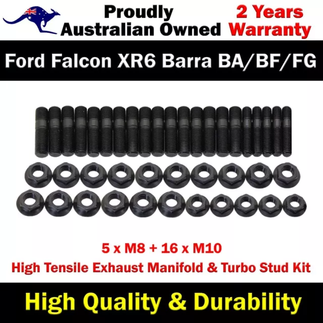 High Tensile Exhaust Manifold & Turbo Full Stud Kit For Ford Falcon XR6 4.0L