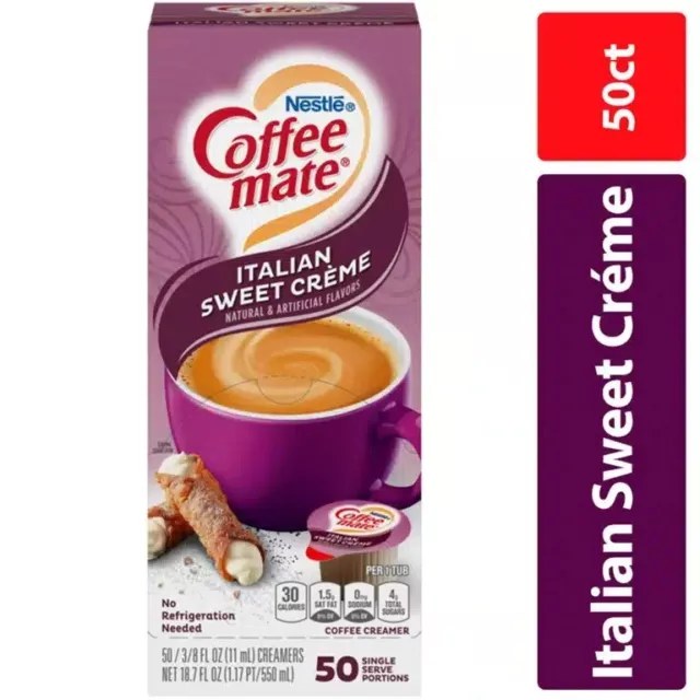 Nestle Coffee Mate Italian Sweet Creme Liquid Coffee Creamer  50x11ml Töpfchen -