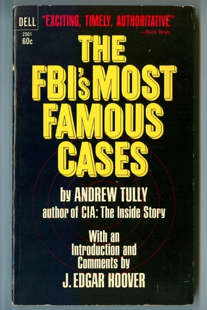 Fbi S Most Famous Cases By Andrew Tully Vintage 1967 First Printing Fbi S Most Famous Cases By Andrew Tully Vintage 1967 First Printing