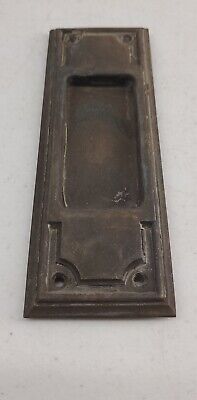 Antique Brass Pocket Door Cover Finger Plate Backplate No 3 2