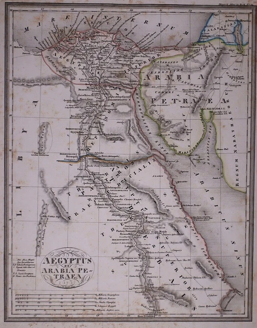 1831 Universal Atlas Map ~ AEGYPTUS / EGYPT - ARABIA PETRAEA~(10x12)-#1244