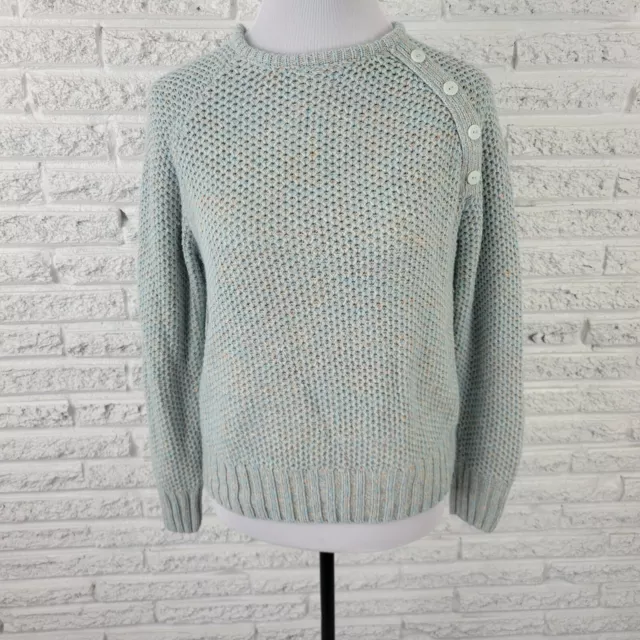 Dress Barn Womens Sweater Extra Large XL Pullover Casual Tight Knit Blue White