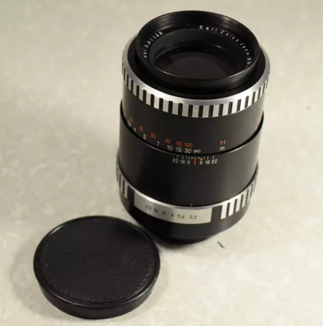 Carl Zeiss Jena DDR Sonnar 3,5 135 mm Tele-Objektiv M42 "Zebra"