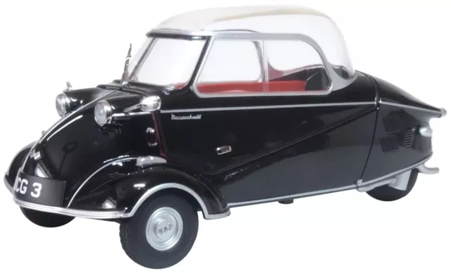 OXFORD DIECAST 1/18 MESSERSCHMITT KR200 BUBBLE CAR IN Black 18MBC007 New in Box