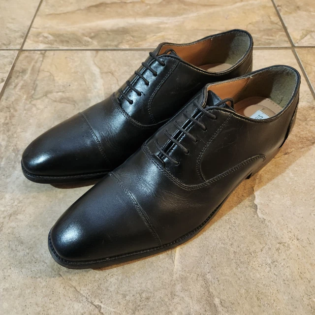 BLACK LEATHER OXFORD Dress Shoes Steve Madden Size 10 m P  display picture 2